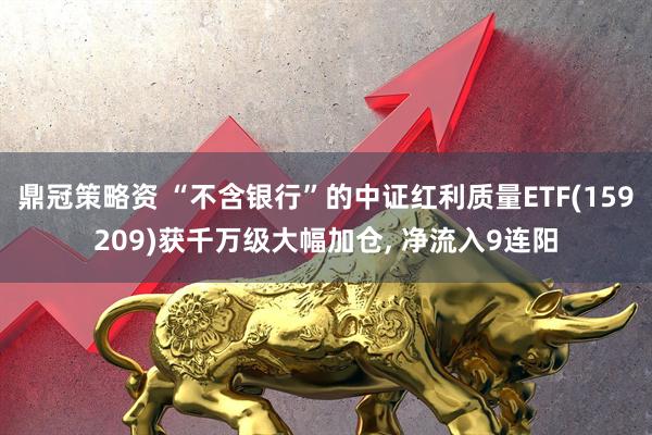 鼎冠策略资 “不含银行”的中证红利质量ETF(159209)获千万级大幅加仓, 净流入9连阳